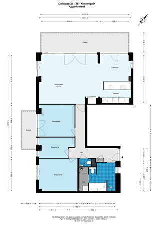Floor plan - Coltbaan 23-35, 3439 NG Nieuwegein 
